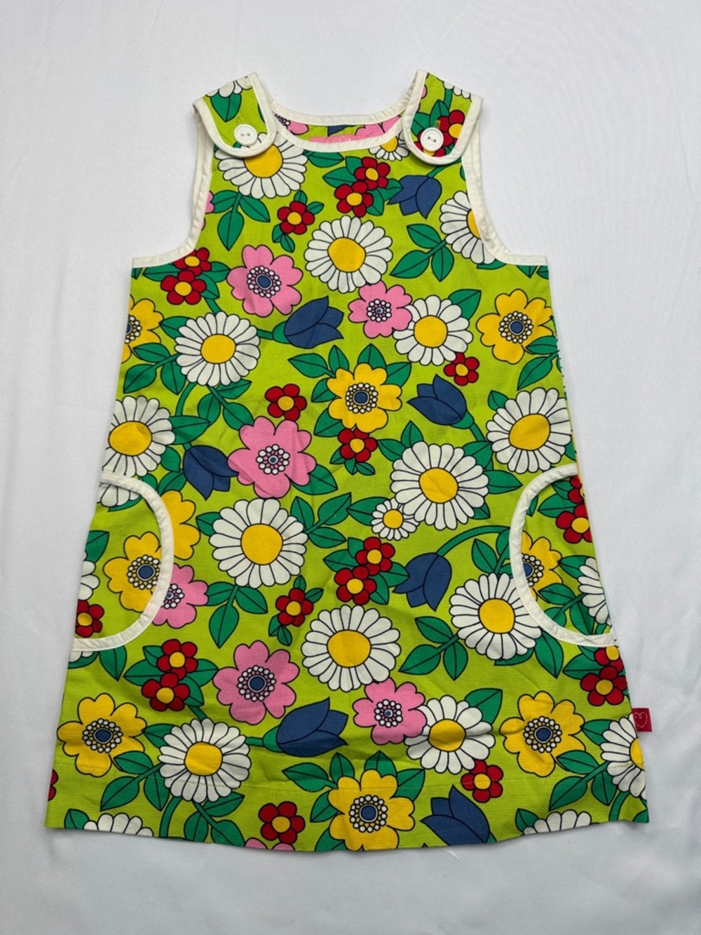 Little Bird by Jools Oliver Floral Pinafore - 3-4 girls dress retro style daisy